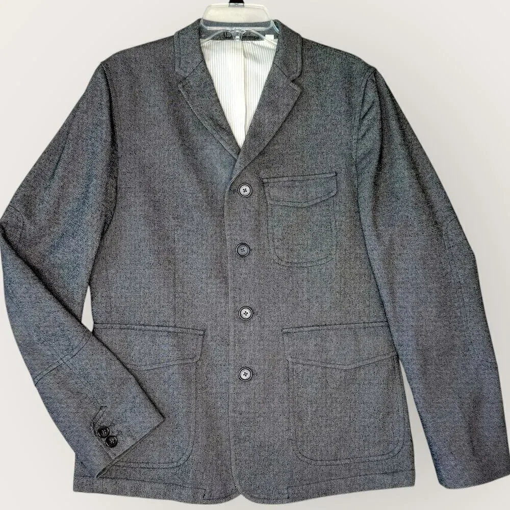 PLECTRUM Ben Sherman Slim Fit Sportcoat Blazer Jacket 4 Buttons Men Size L Gray